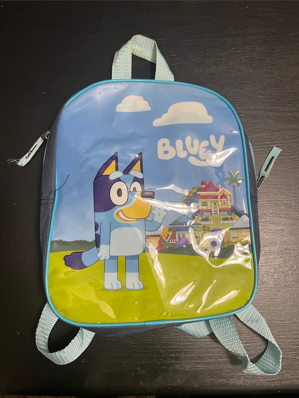 Bluey Kids Backpack in Light Blue with Character Print